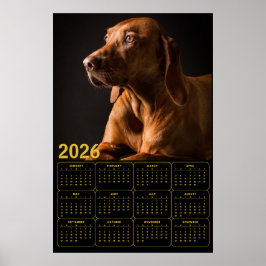 Labrador Retriever-Porträt mit 2026-Kalender Poster