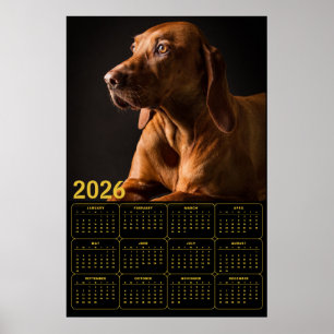 Labrador Retriever-Porträt mit 2026-Kalender Poster