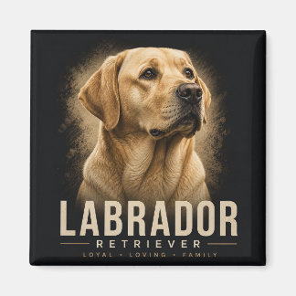 Labrador Retriever-Porträt treuer Familienhund Magnet