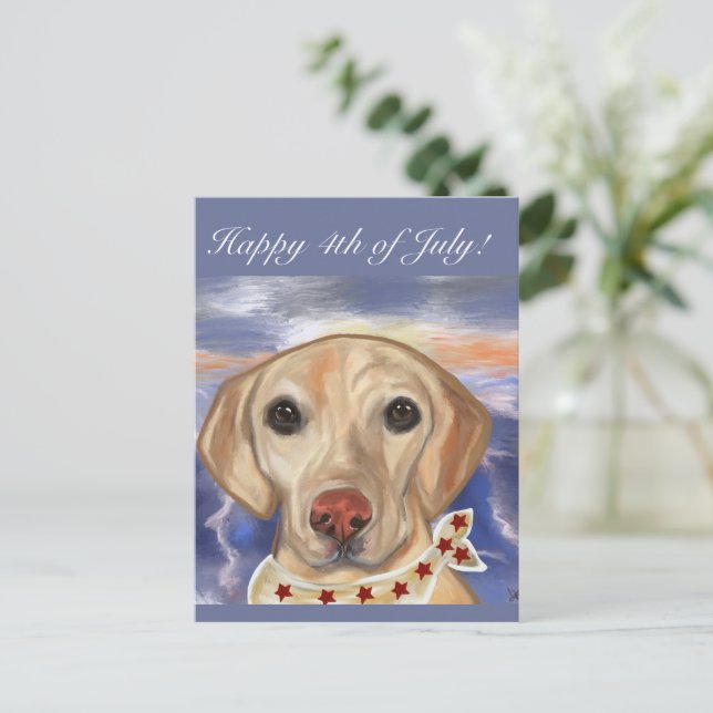 Labrador Retriever Postkarte (Stehend Vorderseite)