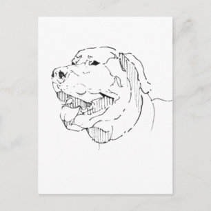Labrador Retriever Postkarte – Handgezeichnete Tin