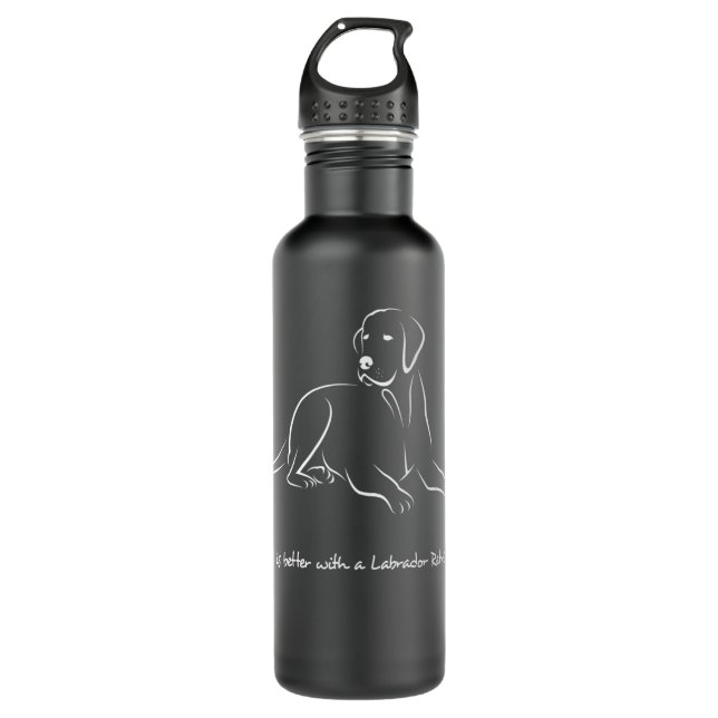 Labrador Retriever Premium Edelstahlflasche (Vorderseite)