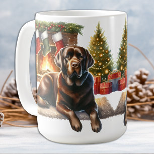 Labrador Retriever Puppy Dodge Weihnachtsfeiertag Tasse