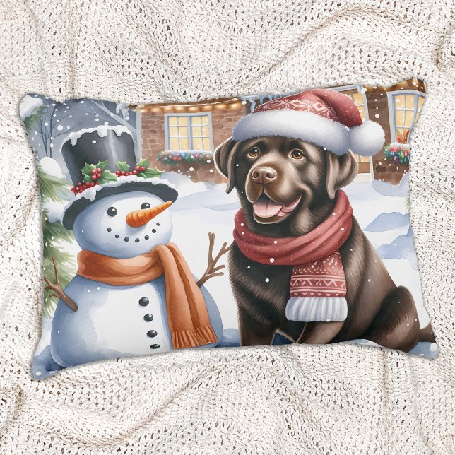 Labrador Retriever Puppy Dog Lover Weihnachten Zierkissen (Von Creator hochgeladen)