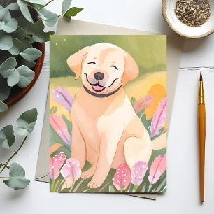 Labrador Retriever Puppy   Labrador Dog Niedlich W Postkarte
