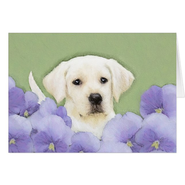 Labrador Retriever Puppy Painting Original Dog Art (Vorderseite (Horizontal))