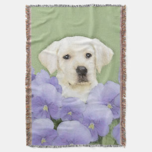 Labrador Retriever Puppy Painting Original Dog Art Decke