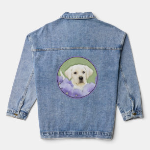 Labrador Retriever Puppy Painting Original Dog Art Jeansjacke