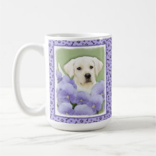 Labrador Retriever Puppy Painting Original Dog Art Kaffeetasse