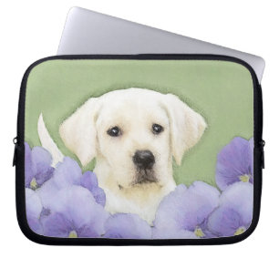 Labrador Retriever Puppy Painting Original Dog Art Laptopschutzhülle