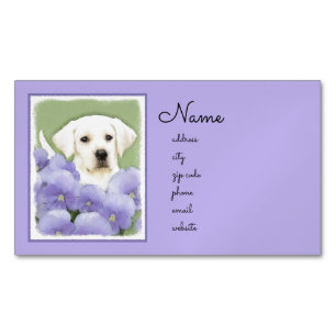 Labrador Retriever Puppy Painting Original Dog Art Magnetische Visitenkarte