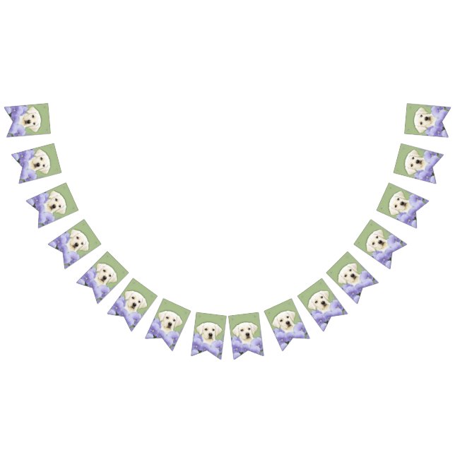 Labrador Retriever Puppy Painting Original Dog Art Wimpelkette (Alle)