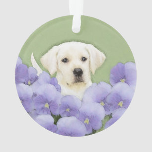 Labrador Retriever Puppy Painting Original Hunde A Ornament