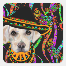 Labrador Retriever Quadratischer Aufkleber