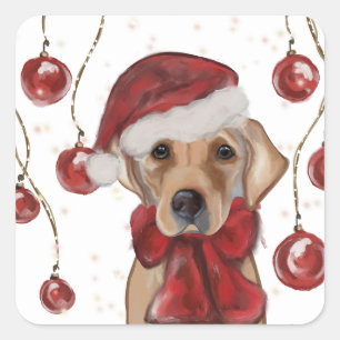 LABRADOR RETRIEVER QUADRATISCHER AUFKLEBER