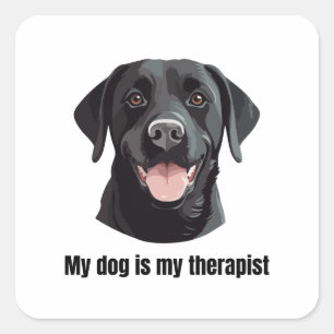 Labrador Retriever Quadratischer Aufkleber
