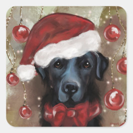 Labrador Retriever Quadratischer Aufkleber