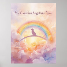 Labrador Retriever Rainbow Bridge Memorial Art Poster