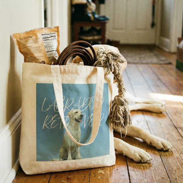 Labrador Retriever Retro-Foto Hundemutter Geschenk Tragetasche (Von Creator hochgeladen)