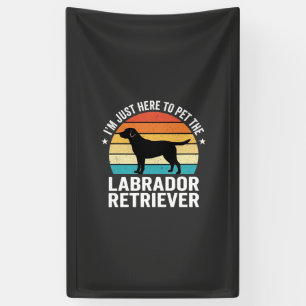 Labrador Retriever Retro Hund Streicheln Banner