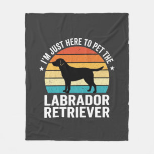 Labrador Retriever Retro Hund Streicheln Fleecedecke