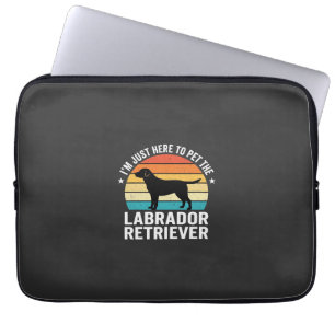 Labrador Retriever Retro Hund Streicheln Laptopschutzhülle