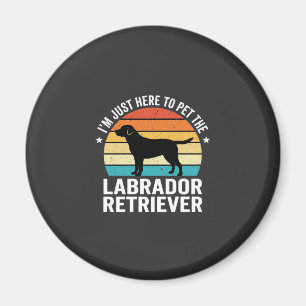 Labrador Retriever Retro Hund Streicheln Magnet