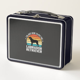 Labrador Retriever Retro Hund Streicheln Metall Brotdose
