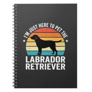 Labrador Retriever Retro Hund Streicheln Notizblock