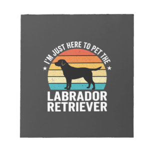 Labrador Retriever Retro-Hund Streicheln Notizblock