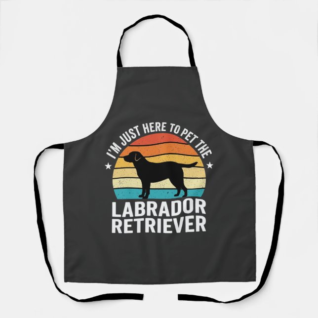 Labrador Retriever Retro-Hund streicheln Schürze (Vorderseite)
