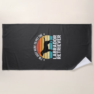 Labrador Retriever Retro Hund Streicheln Strandtuch
