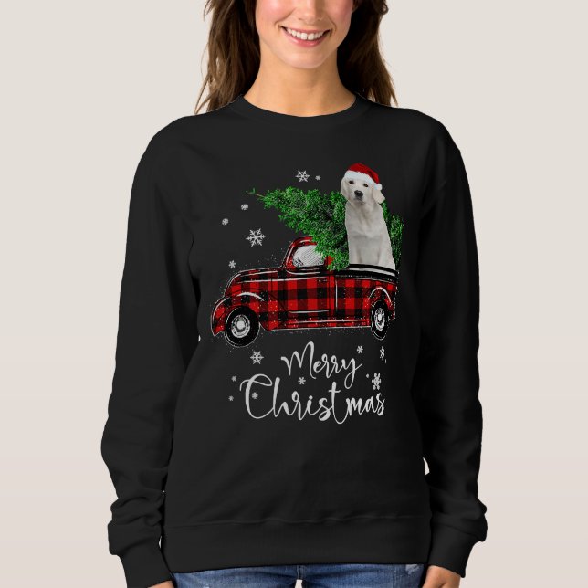 Labrador Retriever Ride Red Truck Sweatshirt (Vorderseite)