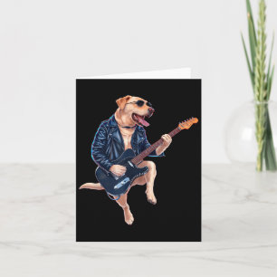 Labrador Retriever Rock Star Gitarrist Electric Gu Karte