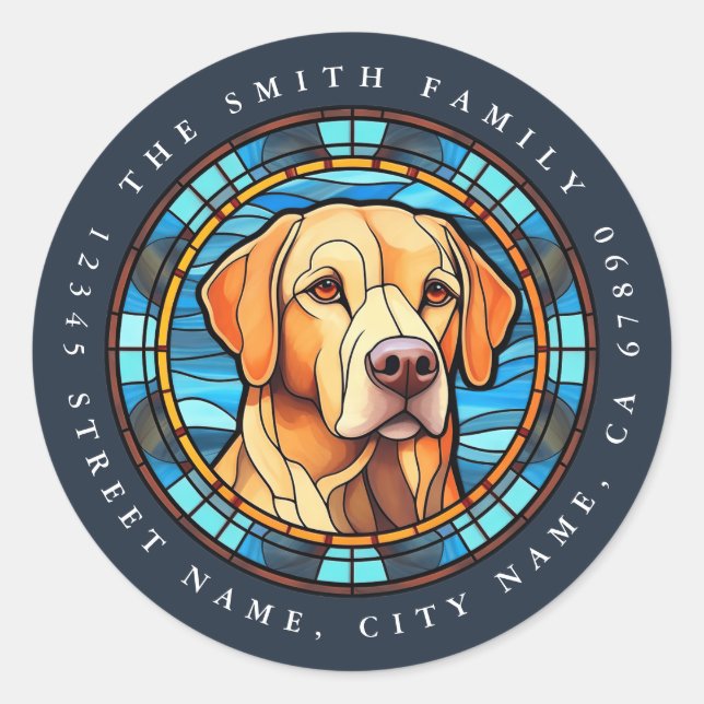 Labrador Retriever Round Stickers (Vorderseite)