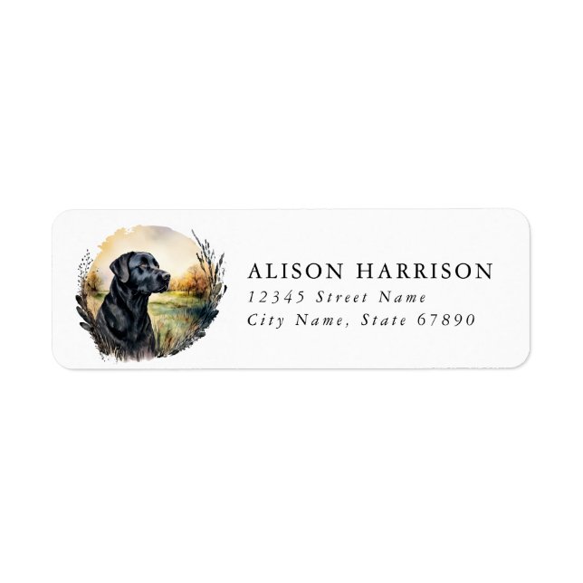 Labrador Retriever Rücksendeadressen-Aufkleber (Vorne)