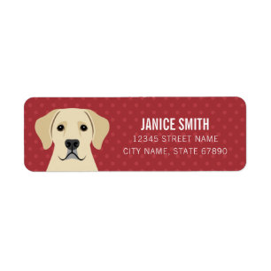 Labrador Retriever Rücksendeadressen-Aufkleber