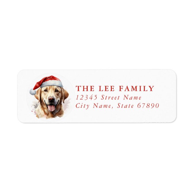 Labrador Retriever Rücksendeadressen-Aufkleber (Vorne)