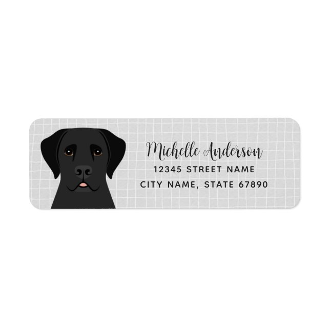 Labrador Retriever Rücksendeadressen-Aufkleber (Vorne)