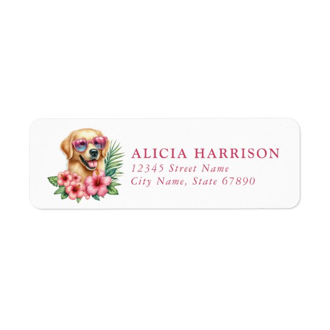 Labrador Retriever Rücksendeadressen-Aufkleber (Vorne)