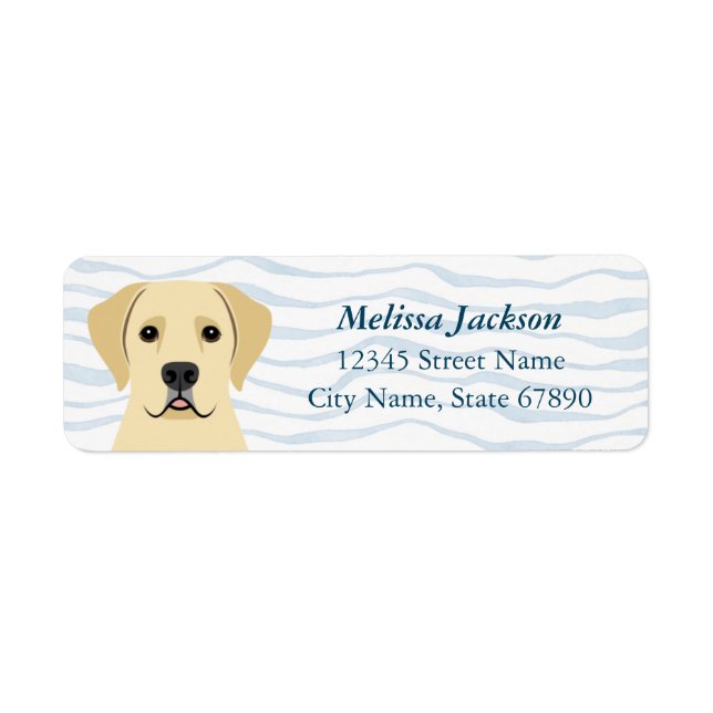 Labrador Retriever Rücksendeadressen-Aufkleber (Vorne)