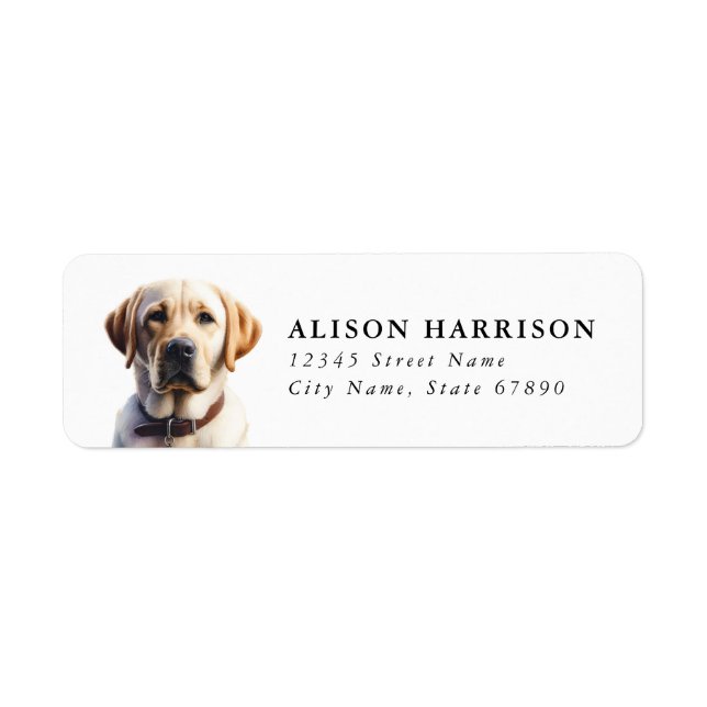 Labrador Retriever Rücksendeadressen-Aufkleber (Vorne)