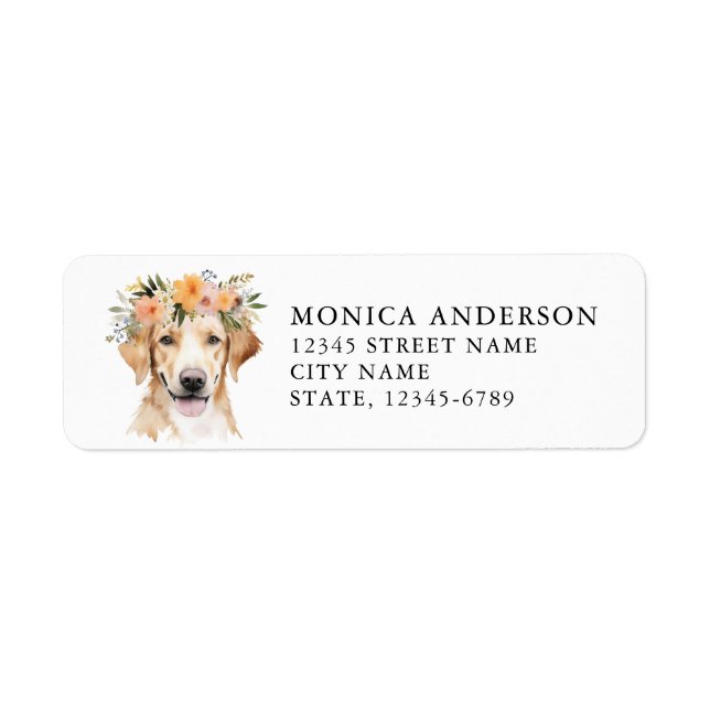 Labrador Retriever Rücksendeadressen-Aufkleber (Vorne)