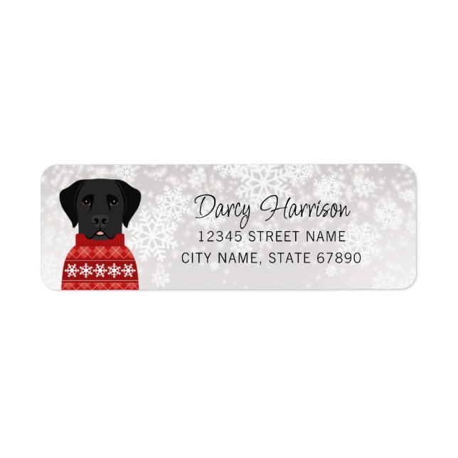 Labrador Retriever Rücksendeadressen-Aufkleber (Vorne)