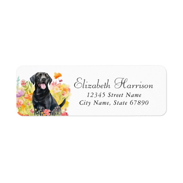 Labrador Retriever Rücksendeadressen-Aufkleber (Vorne)
