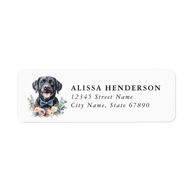Labrador Retriever Rücksendeadressetiketten (Vorne)
