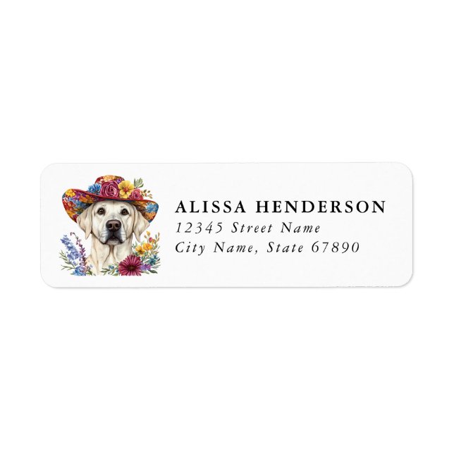 Labrador Retriever Rücksendeadressetiketten (Vorne)