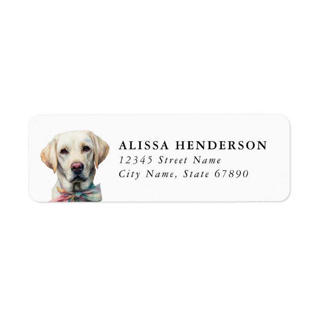 Labrador Retriever Rücksendeadressetiketten (Vorne)