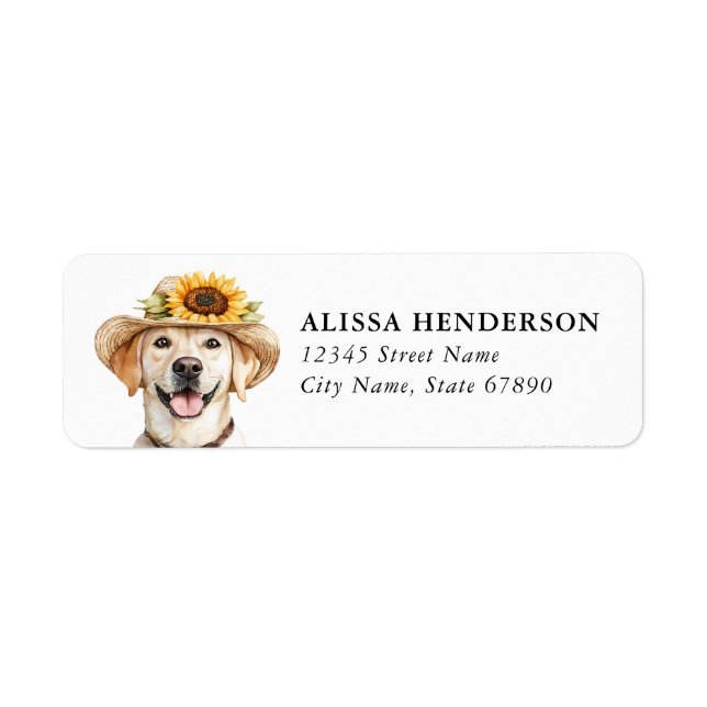 Labrador Retriever Rücksendeadressetiketten (Vorne)