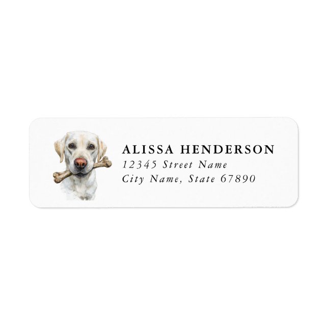 Labrador Retriever Rücksendeadressetiketten (Vorne)